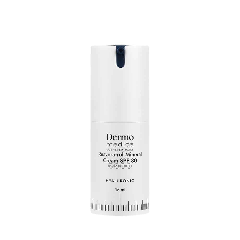 DERMOMEDICA Resveratrol Mineral Cream SPF30 Mini - Krem Przeciwsłoneczny Przeciwstarzeniowy - 15 ml