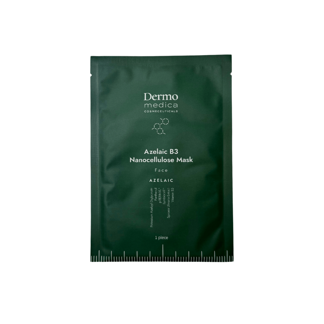 DERMOMEDICA Azelaic B3 Nanocellulose Mask/ Face -Nanocelulozowa Maska Terapeutyczna- 1 szt.