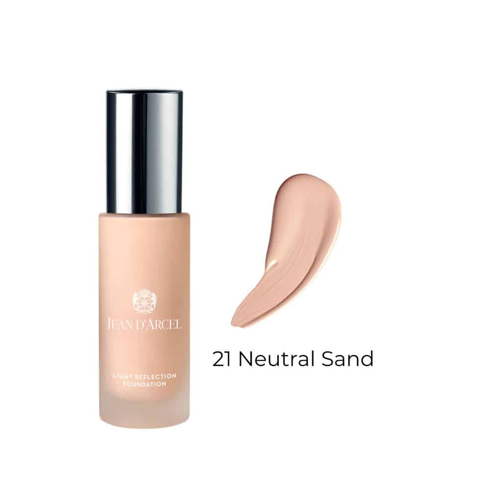 JEAN D’ARCEL Light Reflection Foundation nr 21 Neutral Sand – Lekki Podkład do Skóry Suchej i Normalnej  30 ml